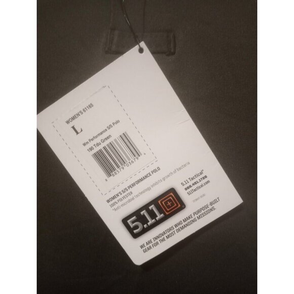 NWT 5.11 Tactical Performance Short Sleeve Polo Shirt Womens Large L Green NEW - Picture 2 of 11